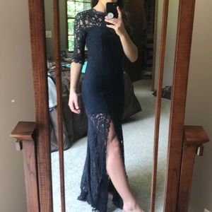 Lace prom dress